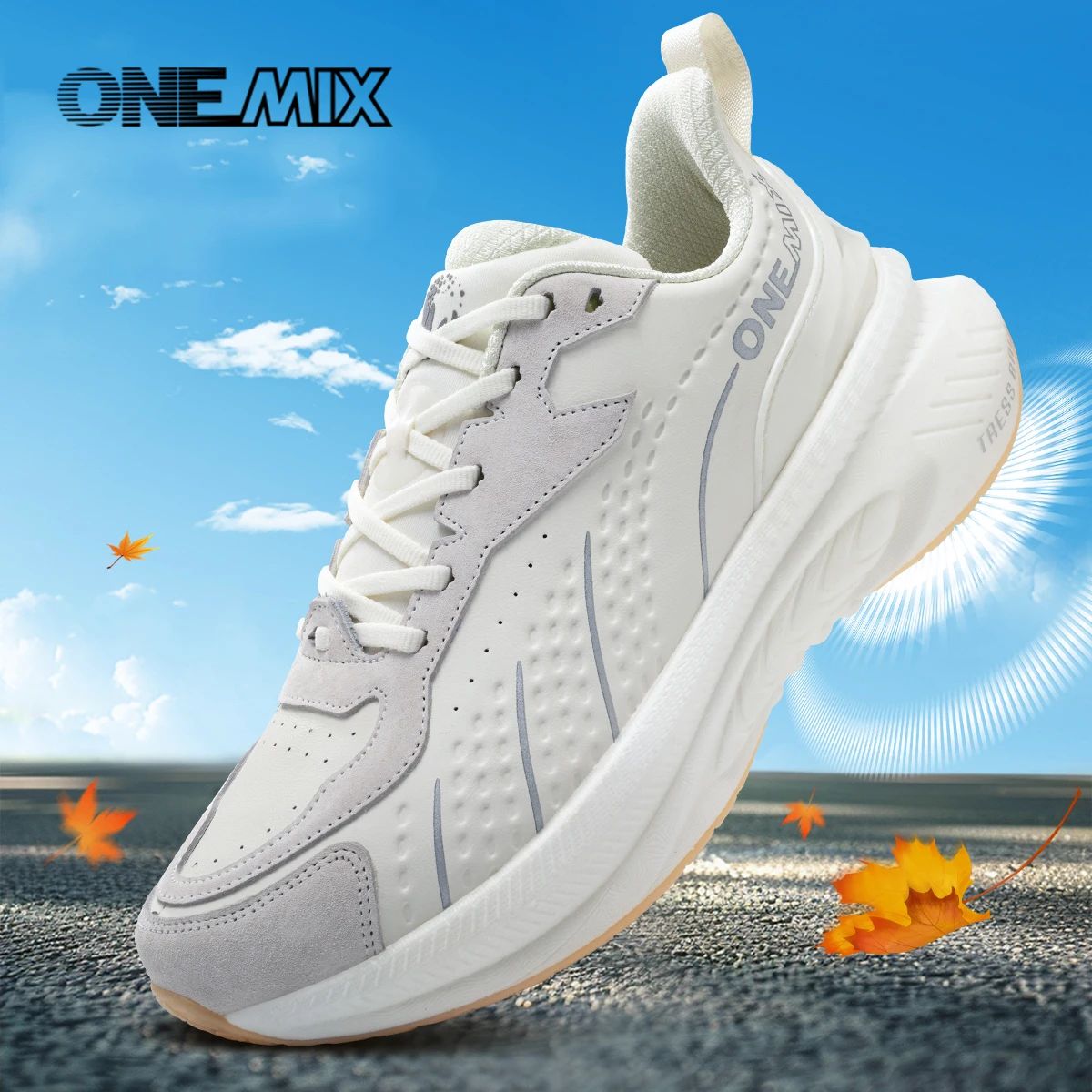 Tênis de Corrida de Treino de Inverno ONEMIX 2025 para Homens Tênis Esportivos de Couro Quente Resistente ao Desgaste Feminino Tênis de Caminhada para Corrida
