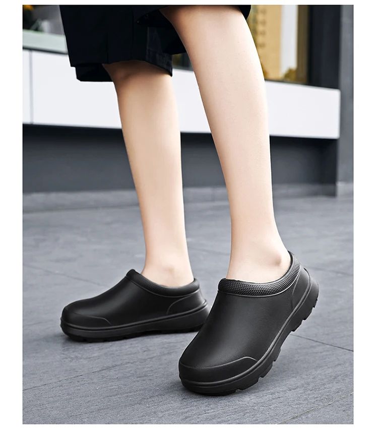 2025 New Style Men Women EVA Chef Shoes Non-slip Waterproof Oil-proof Shoes Comfortable Workers Slippers  Outdoor Fishing Shoes