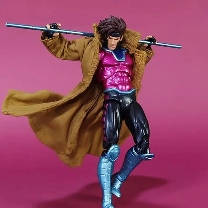 Original Ct Toys Gambit Mafex 131 – X-Men Wolverine SHF Boneco de Ação Anime – Presente Personalizado para Crianças e Colecionadores
