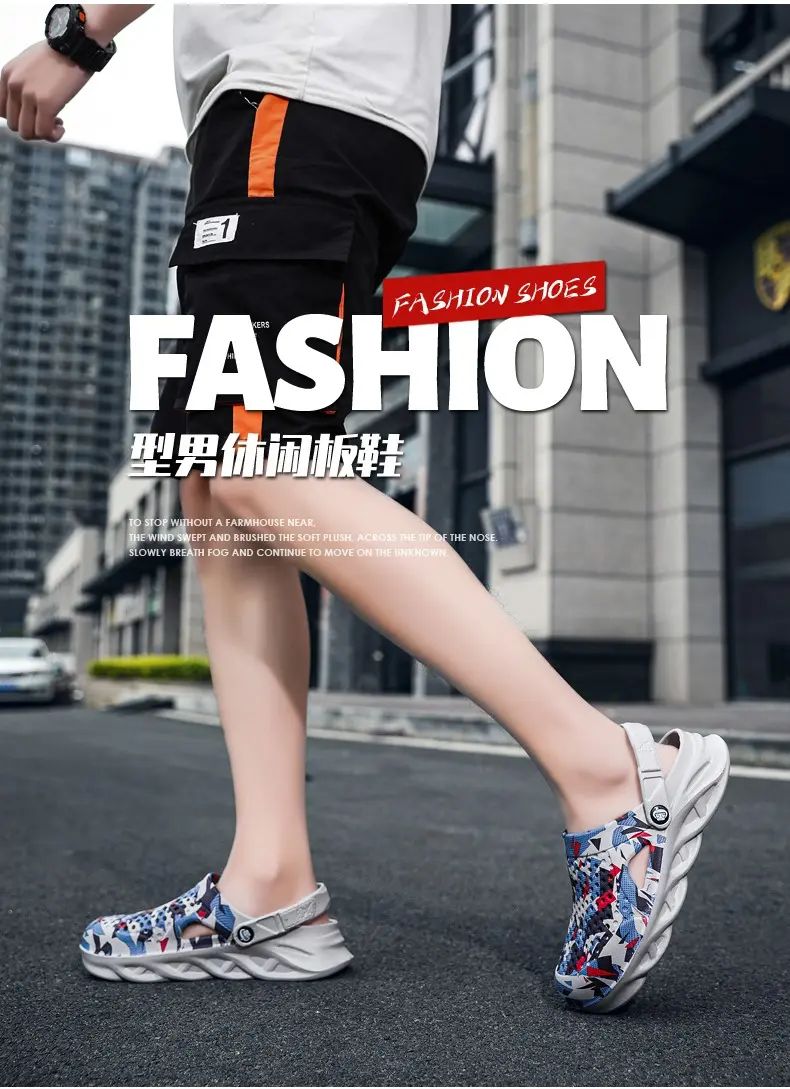 Flat Sandals Men Shoes EVA Slippers Garden Platform Sandals Man Summer Sandals New Male Sneakers Outdoor Home Clogs