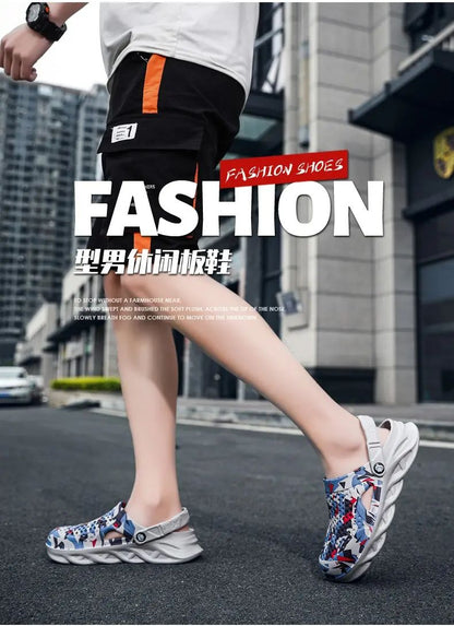 Flat Sandals Men Shoes EVA Slippers Garden Platform Sandals Man Summer Sandals New Male Sneakers Outdoor Home Clogs