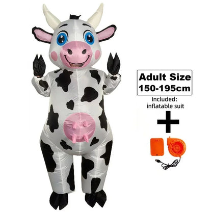 Halloween Character Inflatable Costume Colorful Parrot Multi-Color Cow Costume Props, Holiday Party Cosplay