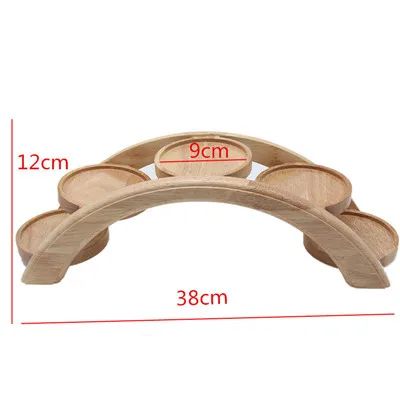 Hotpot Arch Bridge Plate Sushi Bridge Boat Tableware Dessert Wooden Dim Sum Plate Sushi Tray Japanese Kitchen Bento  Sushi Plate