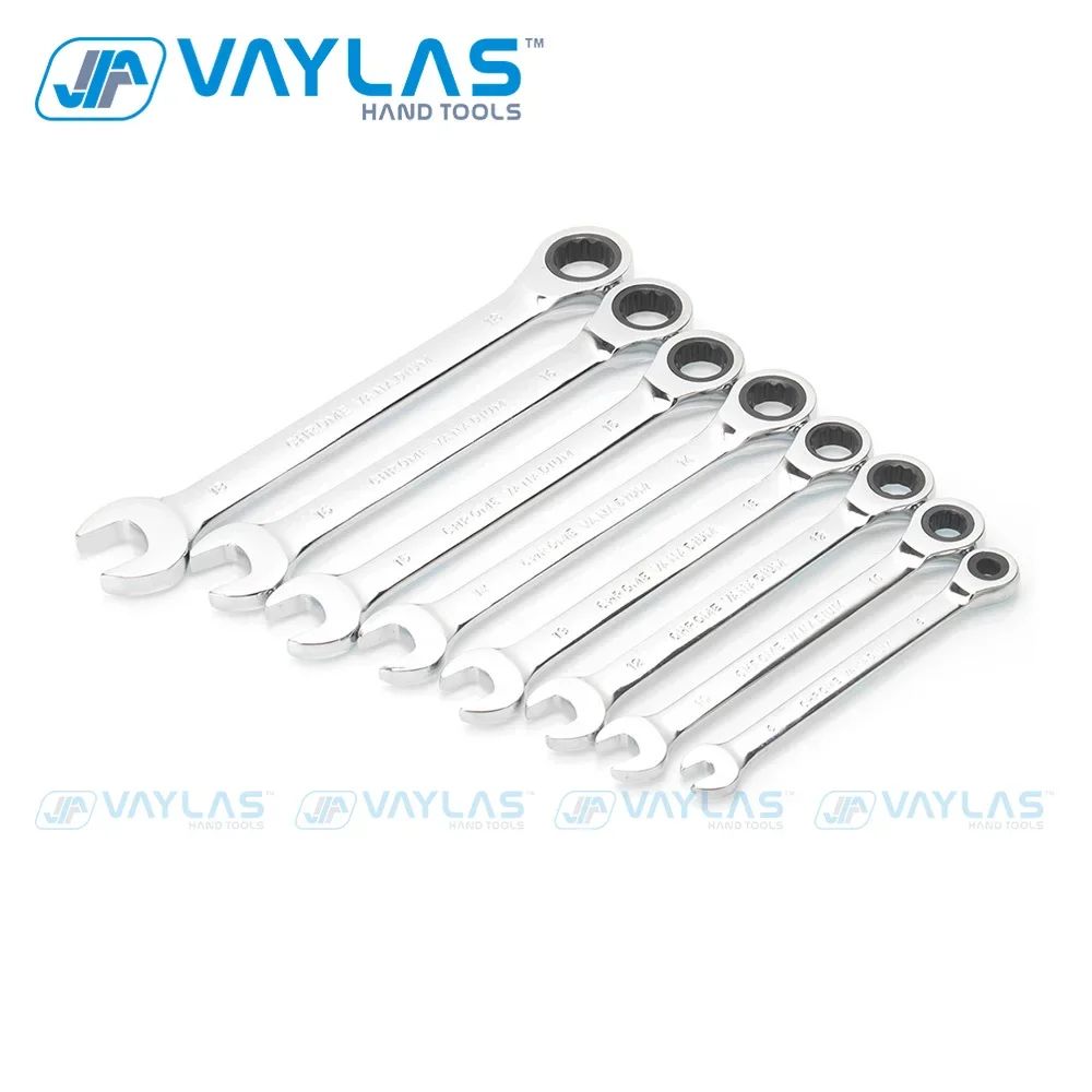 Chave Catraca de 6-32mm Cabeça Fixa Polimento Espelhado 72 Dentes Alto Torque Multiferramenta Chaves Catraca Ferramentas Manuais para Reparo Automotivo
