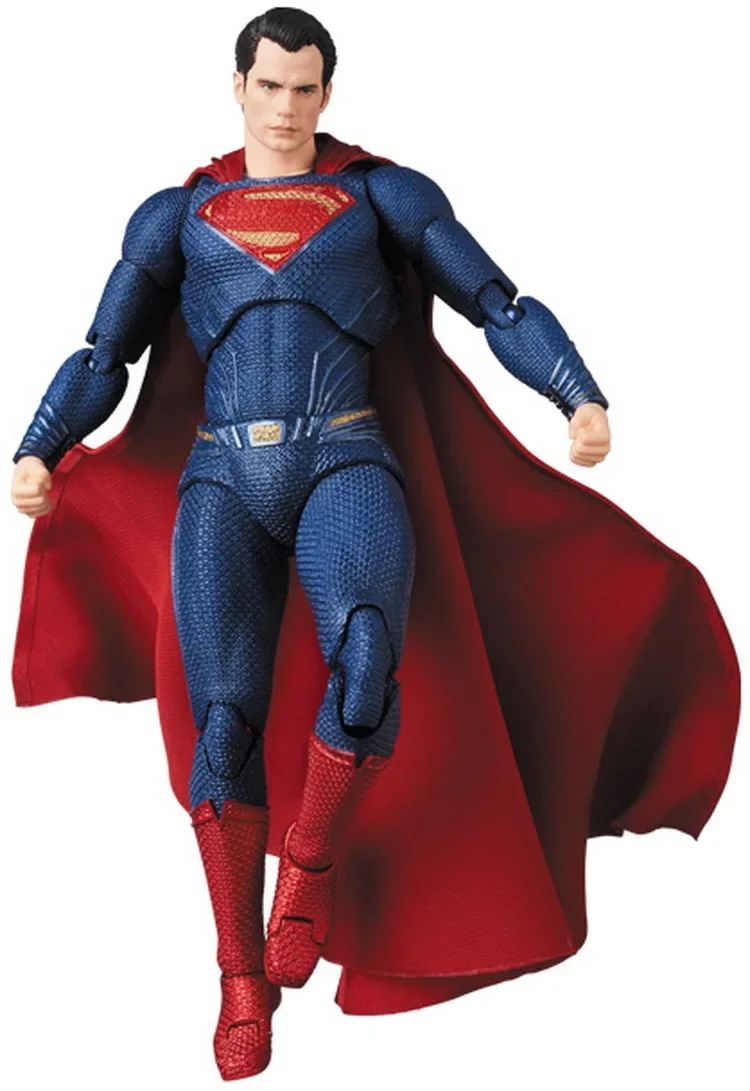16cm DC Superman MAFEX 057 Liga da Justiça Super Homem Boneco Articulado Colecionável Modelo BJD Brinquedo de Presente