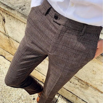 Dark Blue Men's Suit Three Piece, Business Casual Jacket and Vest with Trousers, Gray Dark Brown Slim Fit Sets, Asian Size