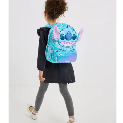 Miniso Disney Stitch Kawaii Children Schoolbag Set Cartoon Student Bookbag Lunch Bag Pen Case Casual High Capacity Backpack Gift