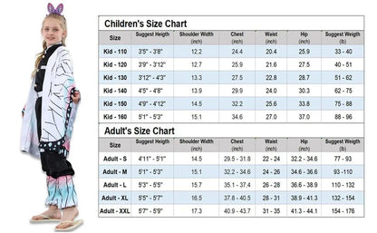 2026 Kochou Shinobu Cosplay Costumea Kochou Uniforms Wigs Hairs Halloween For Kids Adult Cos Party