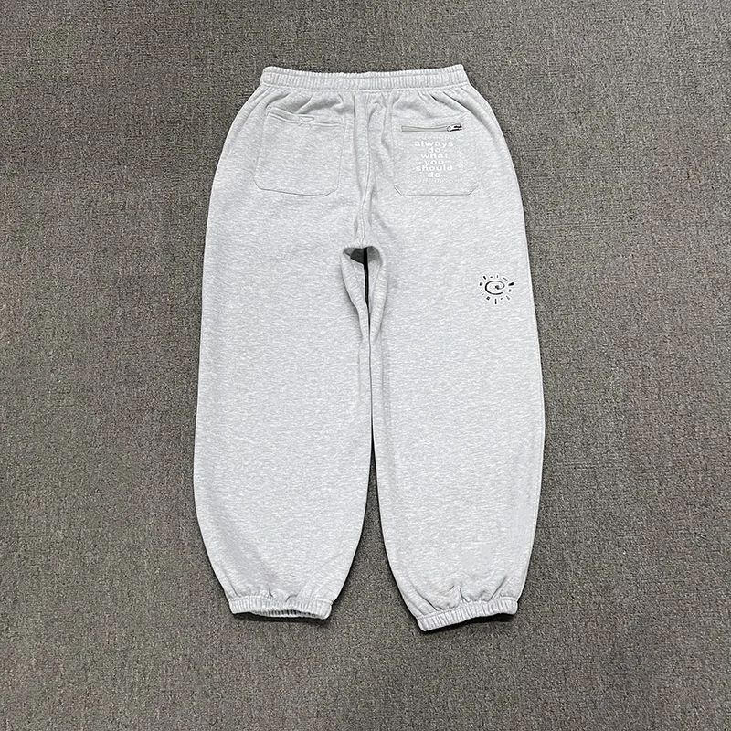 American High Street Black Sweatpants ADWYSD Pants Sunroll Fleece Zipper Pocket Men Women Cleanfit Trousers