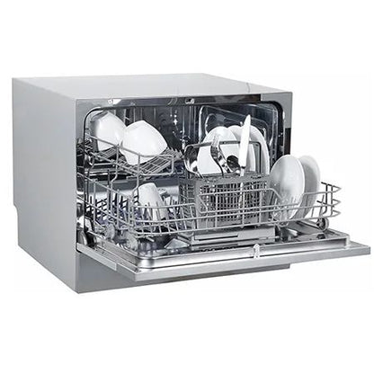 Portable Mini Countertop Dishwasher 6 Place Settings Compact Electric Dish Washing Machine for Home Apartment Dorm Kitchen