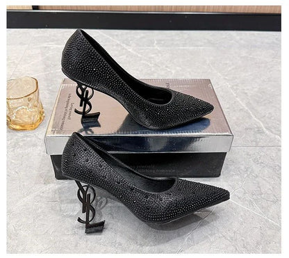 Heels Women New Design Metal Heel Patent Leather Banquet High Heel Sandals Elegant Sexy Women's High Heels Zapatos De Mujer