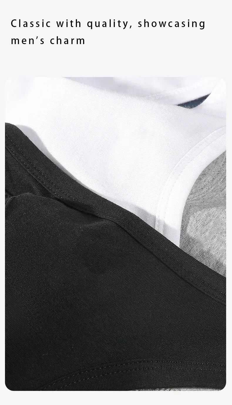 Men’s Tank Tops Summer Breathable Y-shaped Vest Outdoor Brand Pure Cotton Sleeveless Swearshirt Fitness Tops Basketball Jersey