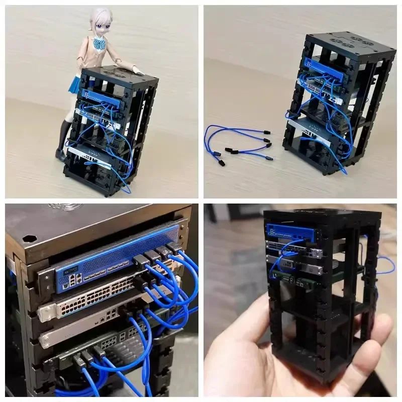 Cápsulas Originais Tarlin Gashapon Figura Mini Servidor de Dispositivo de Rede P1.2 P2 P3 Modelo de Montagem de Cena em Miniatura Decoração de Boneca
