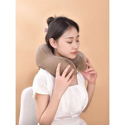 U-shaped Pillow Memory Foam Slow Rebound Lunch Break Neck Pillow Airplane Travel Neck Pillow Mesh Hump Car Throw Pillow