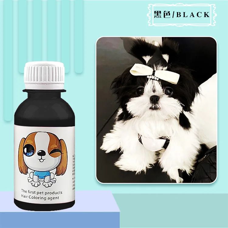 Pasta de Tintura para Pelos de Animais de Estimação Duradoura para Cães, Pasta de Tintura de Poodle Bichon, Removedor de Manchas Coloridas em Pó 100ML