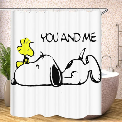 Snoopy Bathroom Decorations and Accessories Curtains for Shower Bath Curtain Sets Full Set Anime 120x180cm