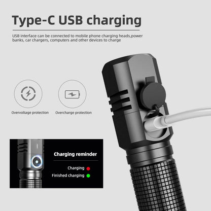 10000 Lumens Mini Powerful Led Flashlight XHP50 Built in Battery 3 Modes Usb Rechargeable Flash Light Torch Lamp Flashlights