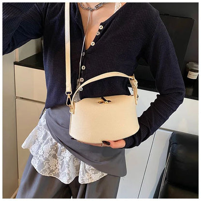 Niche Brand Women's Fashion Handbag Soft Versatile Shoulder Messenger Bag 2025 Super Hot Yellow Portable Bucket Bag Women's Bag