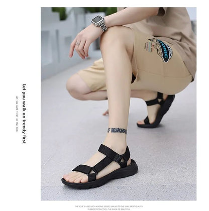 Men Sandals Non-slip Summer Flip Flops High Quality Outdoor Beach Slippers Casual Shoes Cheap Men's shoes Water Shoes 9072