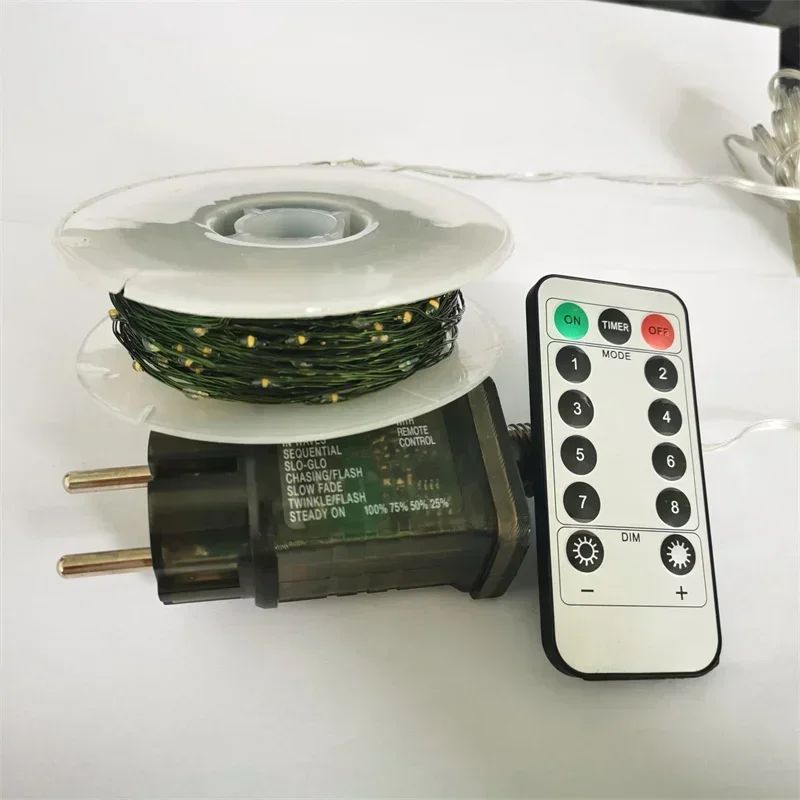 1000/500LED Green Wire Led String Fairy Lights US/EU Plug 110V/220V Waterproof LED Christmas Tree Holiday Home Garden Decor Xmas