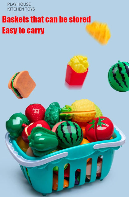 Brinquedos Infantis de Faz de Conta Cozinha Vermelha Brinquedos de Simulação de Alimentos Cozinhando Brinquedos Interativos Educacionais de Casa para Meninas Meninos