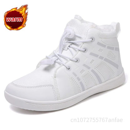 Fashion Kids Snow Boots Wide ToeBox Shoes Kid's Waterprof Barefoot Sneakers Boys Girls Warm Cotton Lightweight Non-slip Sneakers