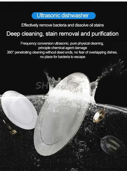 Ultrasonic Dishwasher Automatic Household Portable Sink Dishwasher Small Free-standing Installation-free Kitchen 110V/220V