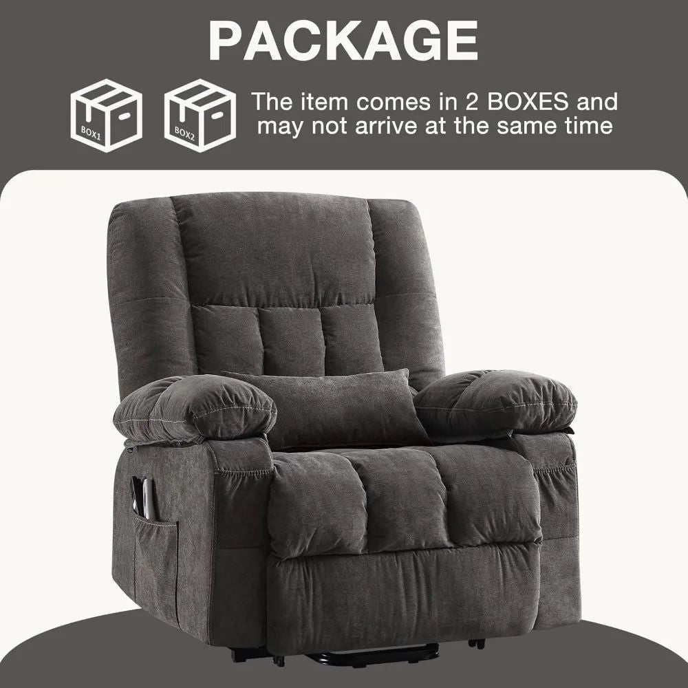 Power Lift Recliner Chair Recliners for Elderly with Heat and Massage Recliner Chair for Living Room with Infinite Position