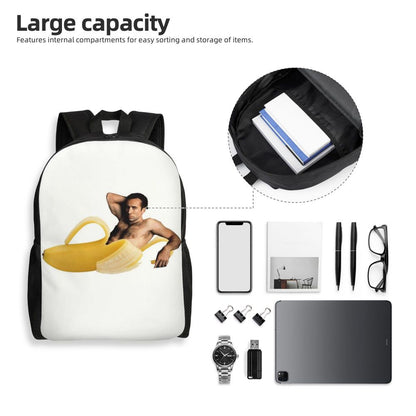 Custom Nicolas Cage Meme Laptop Backpack Women Men Basic Bookbag for College School Student Funny Bags