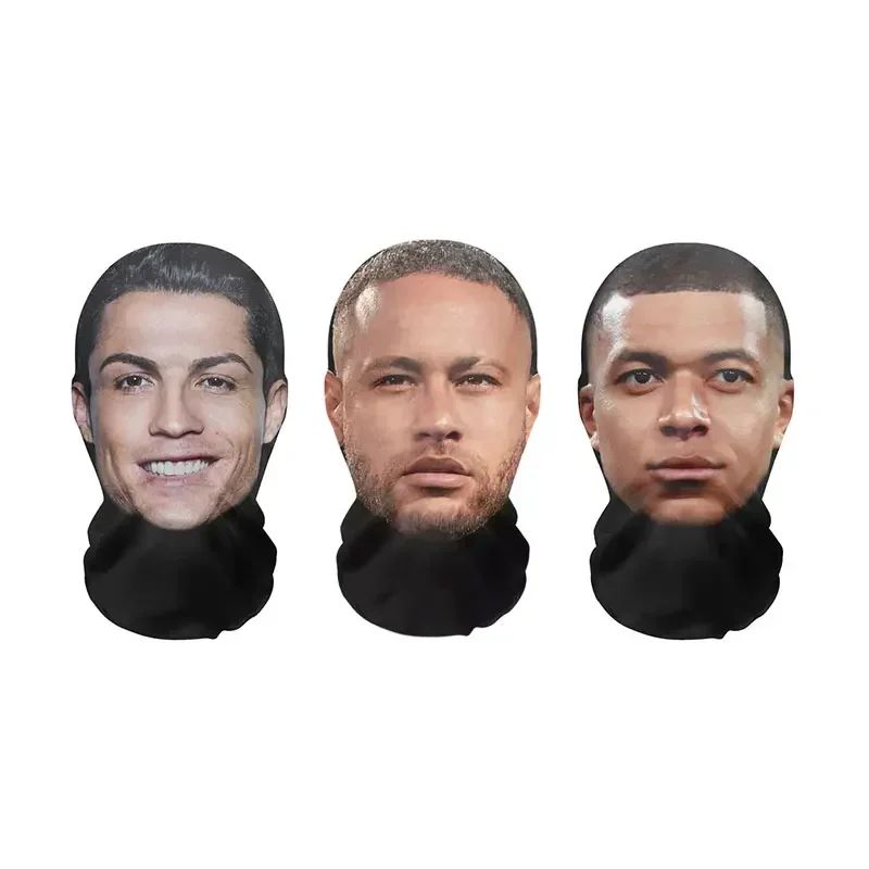 3D Funny Pattern Mesh Face Mask Head Cover Party Cosplay Props UV Protection Shield Neymar Pattern Headwear Novelty Supplies