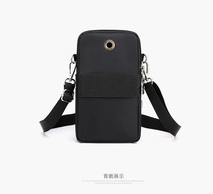New Women Mobile Phone Bag Nylon Cell Phone Bag Coin Purse Strap Shoulder Bag Small Crossbody Bags for Women Wallet Travel Purse