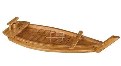 New luxury sashimi boat dry ice boat sashimi platter sushi tableware Japanese cuisine wooden sushi boat bamboo sushi tool