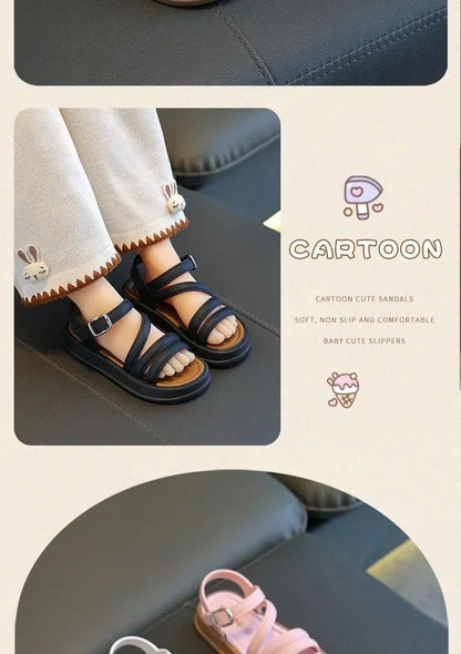 Baby Girls Sandals Summer Casual Children Sandals Girls Flat Shoes Fashion Casual Non Slip Kids Beach Shoes sandalias de mujer