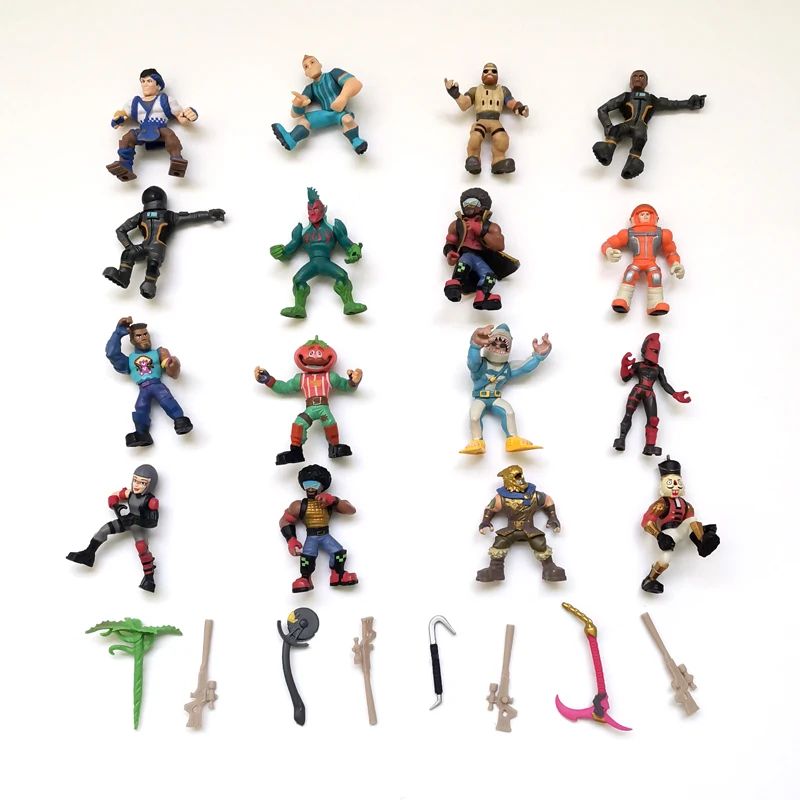 5 Peças Novo Jogo PVE PVP Raro Soldado Fortniting com Arma de Fogo Boneco Modelo Coleção Limitada Brinquedo de Presente Para Criança Menino Menina Adulto