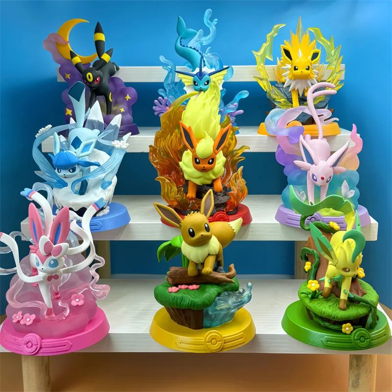Eevee Sylveston Umbreon Adventure 9 Bags Monster Blind Box PVC Action Doll Surprise Toy Collection Gift for Fans