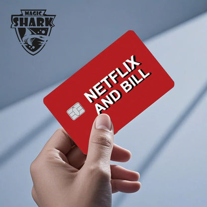 Magic Shark Sugar Daddy Meme Poke Money Funny Sticker Cover Skin Protective for Small Large Chip Credit Debit Card