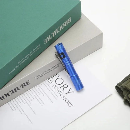 Mini Portable LED Pen Light Flashlight Powered By AAA Battery Torch With Pen Clip Outdoor Camping Emergency Lighting Flashlight