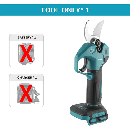 Tesoura Elétrica a Bateria Makita 18V para Poda de Galhos e Folhas em Árvores Frutíferas de Jardim, Podador de Galhos Recarregável