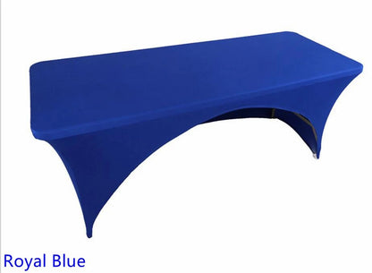 Wedding Spandex Table Cloth Cover Rectangular One Side Open Hotel Banquet Birthday Party Show Decoration Nice Look Design