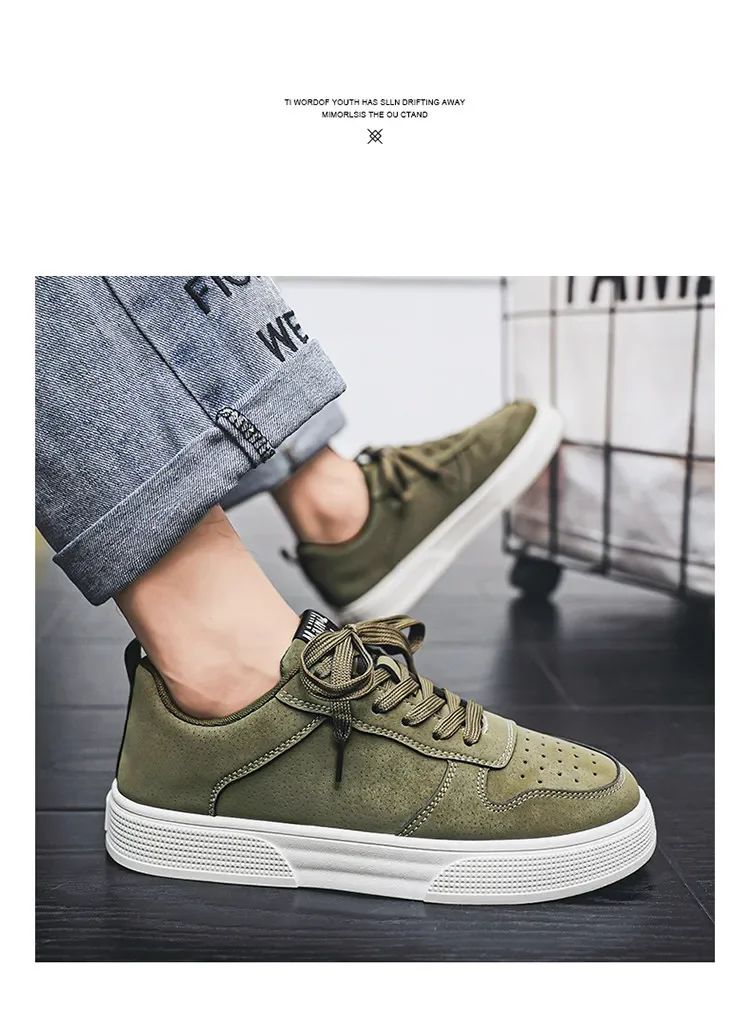Cheap Green Man Urban Sneakers Big Size 47 48 Platform Men’s Skateboarding Shoes Harajuku Low Cut Male Skate Shoe Zapatos Hombre