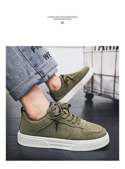 Cheap Green Man Urban Sneakers Big Size 47 48 Platform Men’s Skateboarding Shoes Harajuku Low Cut Male Skate Shoe Zapatos Hombre