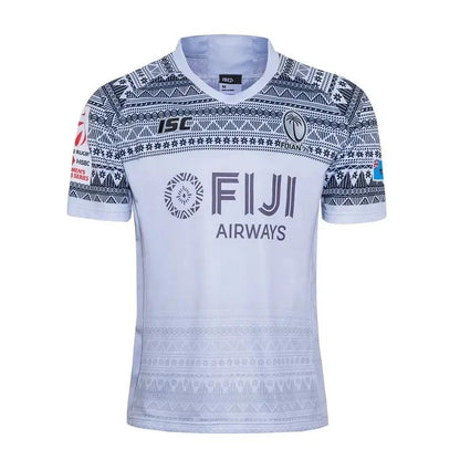 Summer Explosive Fiji Rugby Jersey Home Jersey 3D Printing Men's Outdoor Sports Breathable Quick-drying T-shirt Casual Fitness