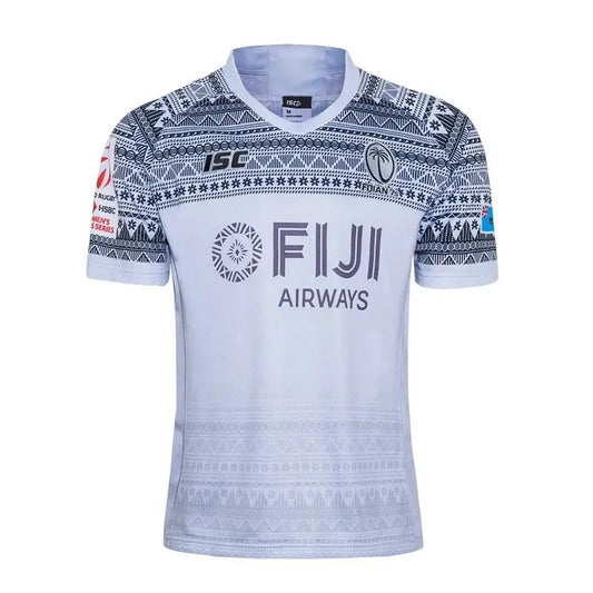 Summer Explosive Fiji Rugby Jersey Home Jersey 3D Printing Men's Outdoor Sports Breathable Quick-drying T-shirt Casual Fitness