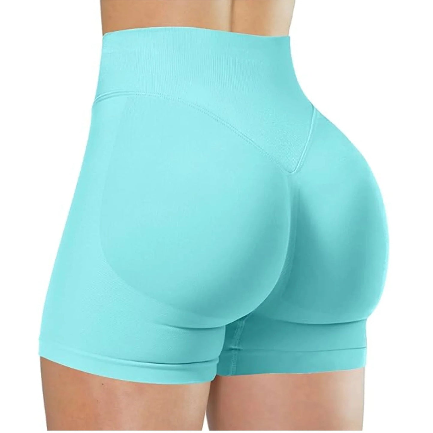 Summer High Waisted Yoga Shorts for Women Fashionable and Sexy Running Fitness Pants Solid Color Yoga Leggings Elastic Tights