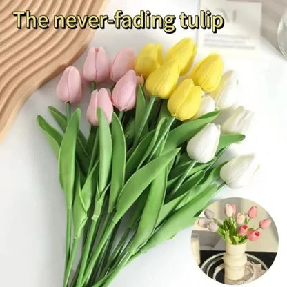 5-30Pcs Premium Tulip Artificial Flowers, Real Touch Tulip Bouquet, Decorative for Wedding Home Party Christmas Candy Birthday