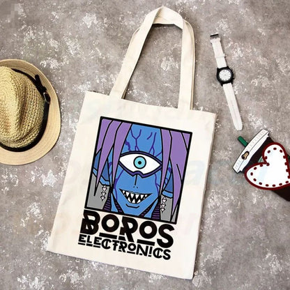 One Punch Man Shopping Bag Grocery Shopper Anime Genos Saitama Sensei Shopping Jute Bag Cotton Bag Jute