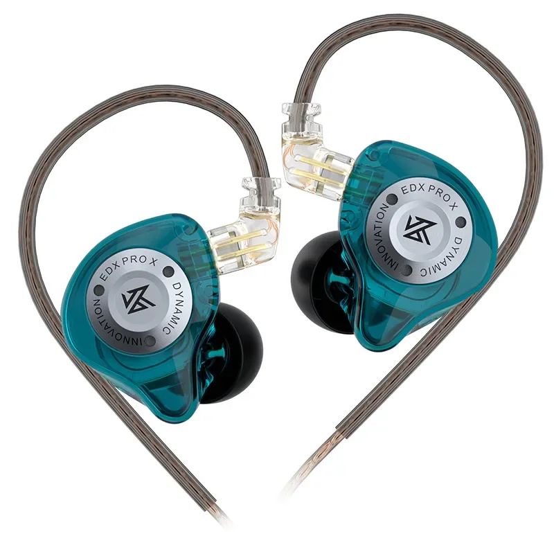 Fone de ouvido dinâmico KZ EDX PRO X HIFI Bass Earbud Esporte Música Cancelamento de Ruído Headsets Cabo 2 pinos KZ ZSTX ZSN PRO X EDC EDA ZVX