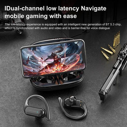 Para Fones de ouvido sem fio CB&JBL Bluetooth TWS A520 Fones de ouvido intra-auriculares Gancho de orelha Fone de ouvido para jogos Controle de toque esportivo com microfone