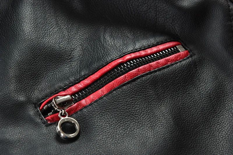 Fashionable Men's Biker Leather Jacket 2025 New Zipper Stand Collar Fleece Lined Casual PU Leather Coat Regular Fit Chinese Orig