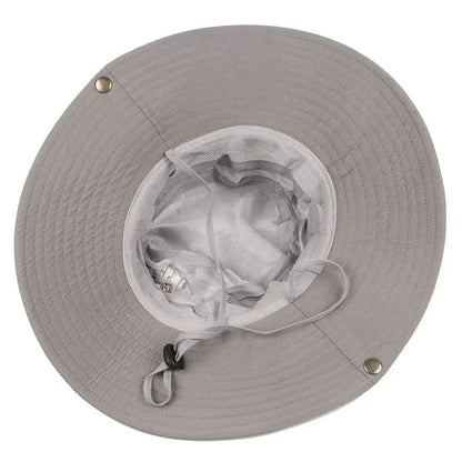 Summer Bucket Hat Outdoor UV Protection Wide Brim Panama Safari Hat Mesh Fisherman Beach Cap for Hiking Cycling Fishing Hat